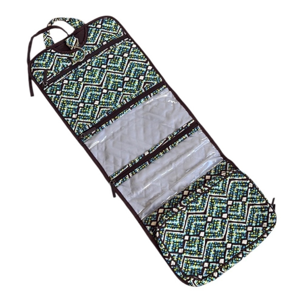 NWT Vera Bradley Hanging Organizer Rain Forest Pattern Jewelry MakeUp Travel Kit - Picture 10 of 11